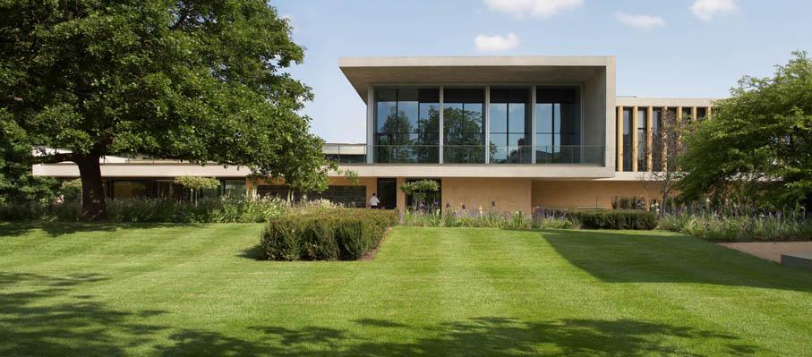 View of the Sainsbury Laboratory building from the Cambridge University Botanic Garden View of the Sainsbury Laboratory building from the Cambridge University Botanic Garden